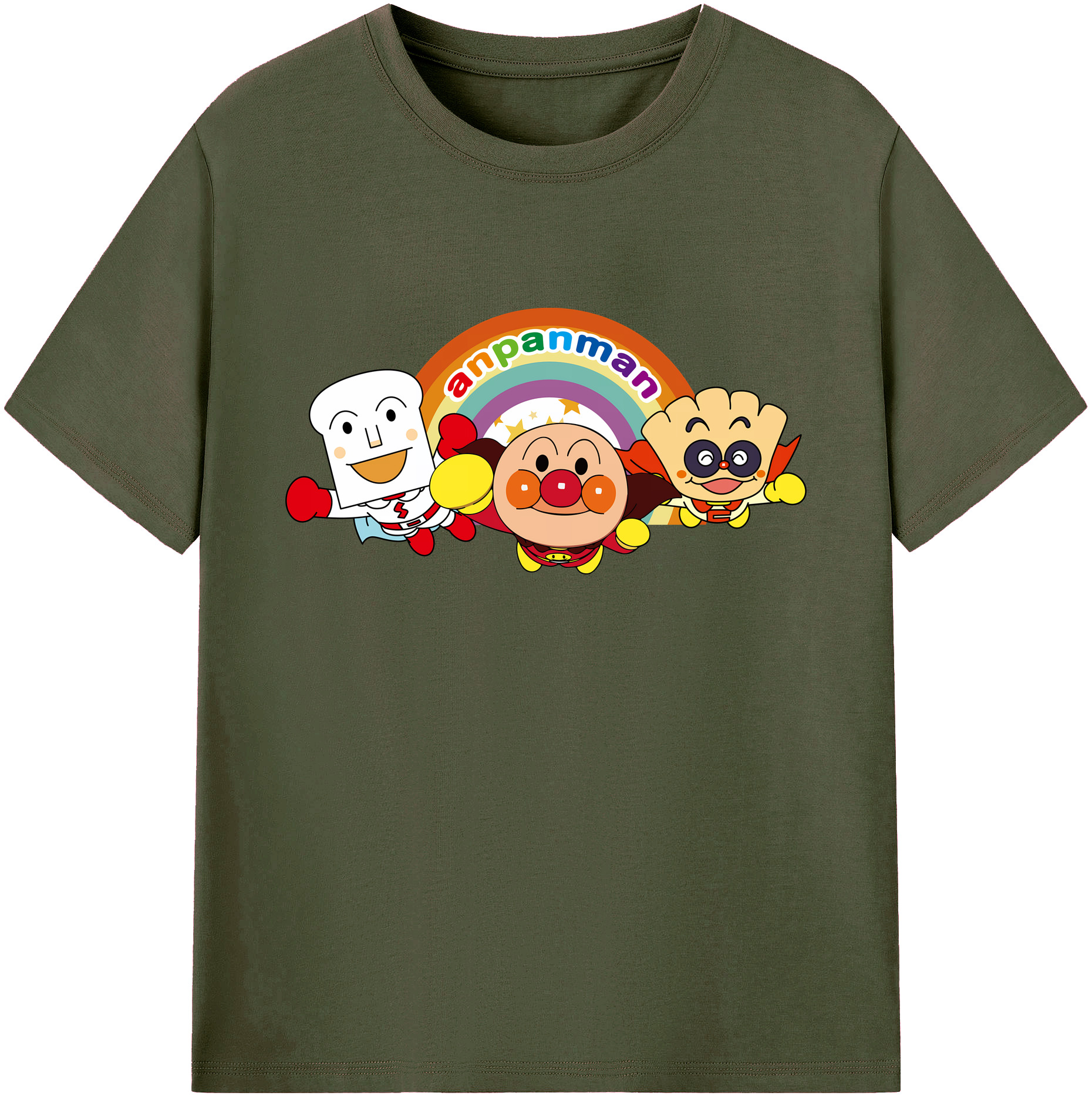 （画像用） アンパンマン Anpanman 綿100％ メンズ半袖Tシャツ｜肌触りやわらか＆通気性